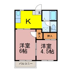 ペアシティハイツの物件間取画像